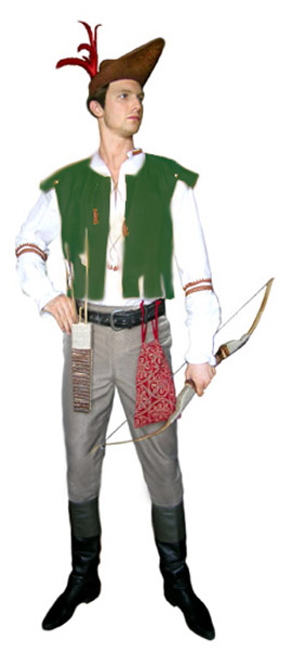 Робин Гуд, Шервудский лес, Англия, лучник, костюм, карнавал, прокат.